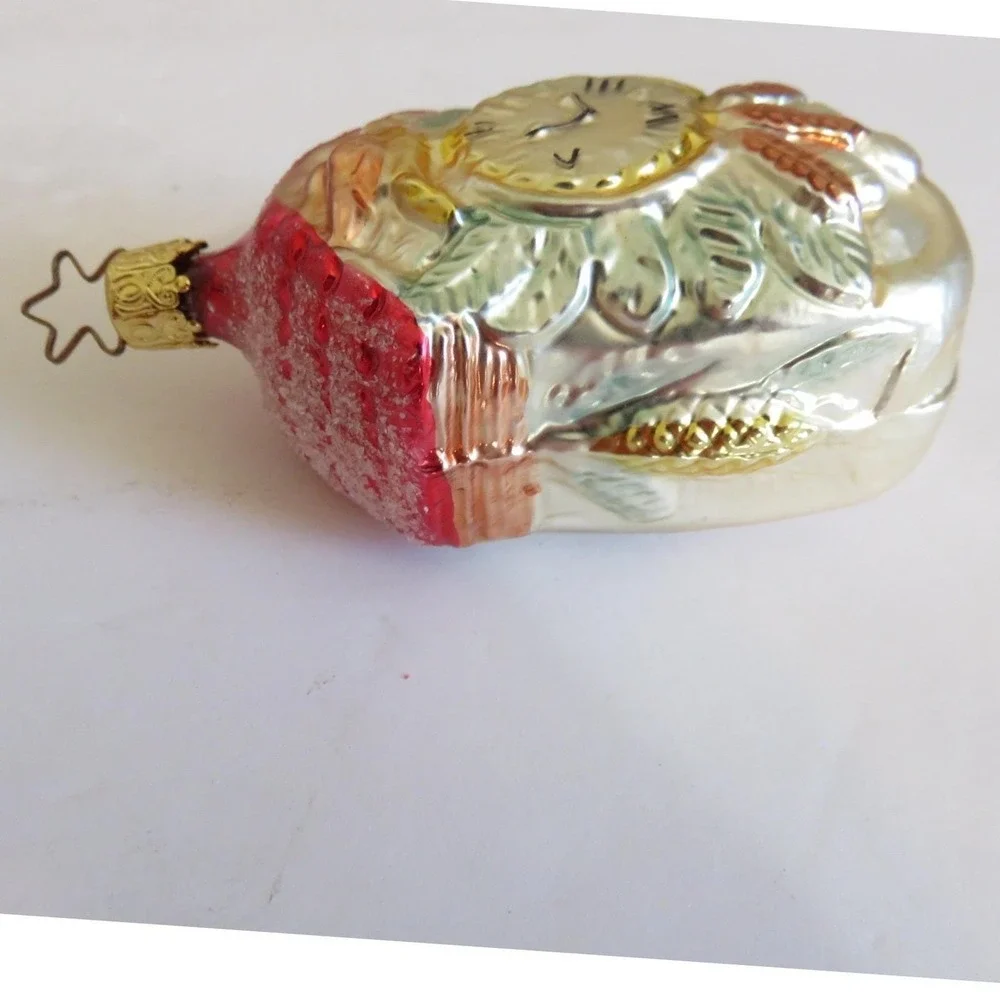 Inge Glas‎ Black Forest Cuckoo Clock Glass Christmas Ornament West Germany